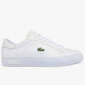 Imagem da oferta Tênis De Couro Masculino Lacoste De Estampa De Réptil Powercourt - Branco