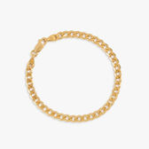 Imagem da oferta Pulseira Elos em Prata 925 com Banho de Ouro Amarelo 18k - 18 cm