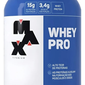 Imagem da oferta Whey Pro Concentrado 1kg Max Titanium Morango