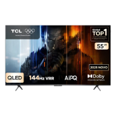 Imagem da oferta Smart TV TCL 55" QLED 4K P8K WiFi Bluetooth Google TV 144Hz HDR10+ Dolby Atmos Vision - 55P8K