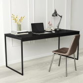 Imagem da oferta Mesa De Computador Escrivaninha Preta Pé Metalon Industrial 120x60 Jm3 Móveis