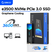 Imagem da oferta ORICO M.2 NVMe SSD 1TB PCIe3.0 3500 MB/s 2280 PCIe Gen3x4 NVMe Unidade de estado sólido interna para laptop/desktop 3D