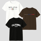 Imagem da oferta Kit 3 Camisetas Masculina 100% Algodão Premium Verão Casual