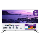 Imagem da oferta Smart TV 50 Britânia BTV50VA4REGB Roku TV