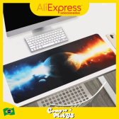 Imagem da oferta Mouse Pad Gamer KP-S08 Street Fighter 300mm x 800mm x 3mm Borracha Antiderrapante Superfície Lisa para Experiência de