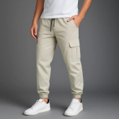 Imagem da oferta Calça Cargo Masculina Calca Jogger Streetwear Punho