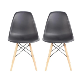 Imagem da oferta Jogo de Cadeiras Pé Palito Assento Preto EAM-PR1