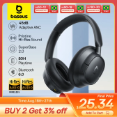 Imagem da oferta Baseus EH10 NC ANC Fone de ouvido sem fio com cancelamento de ruído Hi-Res