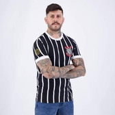 Imagem da oferta Camisa Corinthians Retrô Preta e Branca