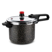 Imagem da oferta Panela de Pressão Rochedo 4,5 Litros Segura Stone Pro com Revestimento Antiaderente Minerium PretoCinza