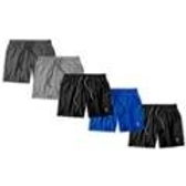 Imagem da oferta Kit 5 Shorts Bermudas Resina Liso Lisa Masculino Tactel Básico