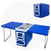 Imagem da oferta Caixa Térmica 32 Litros Mesa Multifuncional 3x1 Rodinhas e Alça Transporte - Arqplast - Caixa Térmica - Magazine