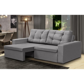 Imagem da oferta Sofá Retrátil 2 Lugares 180m Liz Suede Cinza Adonai Estofados