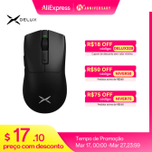 Imagem da oferta Delux M600 Série Mouse para jogos sem fio 52g Leve 2.4G Conexão de modo duplo 26000DPI Macro Ratos recar