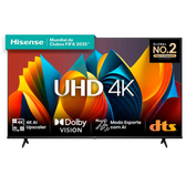 Imagem da oferta Smart TV Hisense UHD 4K 58" HDR10+ Dolby Vision - 58A6K