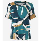 Imagem da oferta Blusa Manga Curta em Viscose Estampa Folhagem