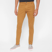 Imagem da oferta Calça Sarja Skinny Grifle Masculina - Caramelo