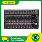 Imagem da oferta VEDO 16 Canais Mixer de Som de Áudio Console Digital Interface Console Mixing DJ Console USB Com 48V Phantom Power