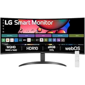 Imagem da oferta Monitor LG UltraWide Streaming 34SR60QC-B Tela curva WQuadHD (3440 x 1440) 21:9 de 34" WebOS ThinQ Home Air Play Screen