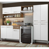 Imagem da oferta Cozinha Compacta Madesa Emilly Pop Com Armário e Balcão - Rustic/branco