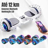 Imagem da oferta Hoverboard LED Skate Eletrico Vem com Bluetooth Hoverboard Infantil 6.5"8" | Presente Perfeito para Crianças