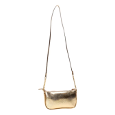 Imagem da oferta Bolsa Transversal Anacapri Couro Feminina Prateado Acambamento dos ferragens Níquel Cor Dourado Correia de ombro Dourad