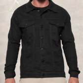 Imagem da oferta Jaqueta Sarja Masculina Esporte Fino Linha Premium Cor Preta