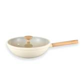 Imagem da oferta Oikos - Panela Wok Antiaderente Ultra Ceramic 28cm para Fogão por Indução a Gás Elétrico e Vitrocerâmico com Borda