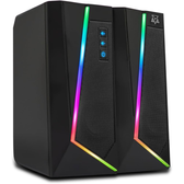 Imagem da oferta Caixa De Som Adamantiun Nirvan S10a P2 3.5mm Estéreo 2.5 3W*2 RGB Preto