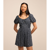 Imagem da oferta Macaquinho em Viscose com Amarração no Busto e Estampa Floral