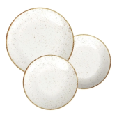 Imagem da oferta Conjunto De 12 Pratos Rústico Em Porcelana Decorada 96989003 Tramontina