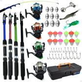 Imagem da oferta Kit Pesca Completo Barato 4 Varas Com Molinetes + Acessórios