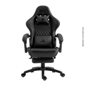 Imagem da oferta Cadeira Gamer KBM GAMING Tempest CG600 Preta Com Almofadas Descanso Para Pernas Retrátil Reclinável - KGCG600PT