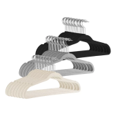 Imagem da oferta Cabides De Veludo Adulto Fino Antideslizante Roupas 30 Peças Cor Preto