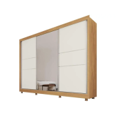 Imagem da oferta Guarda-roupa Casal com Espelho 3 Portas de Correr 3 Gavetas Europa Maranello 11617.1