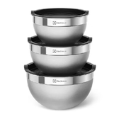 Imagem da oferta Conjunto de Bowls Tigelas de Inox Tampa de Plástico Electrolux - 3 unidades