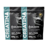 Imagem da oferta Creatina Monohidratada 1200g Soldiers Nutrition 100% Pura Sem Sabor