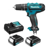 Imagem da oferta Parafusadeira E Furadeira Impacto Makita 12v Hp333 2bat Azul-turquesa 127220v