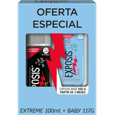 Imagem da oferta Repelente Spray Exposis Extreme 100ml + Repelente Gel Exposis Bebê 117g