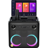 Imagem da oferta Speaker de Karaokê Profissional Ikarao Break X2 com Tela Touch 10.1" Android 2 Microfones Sem Fio Recarregáveis Som Po
