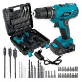 Imagem da oferta Furadeira Parafusadeira Impacto Sem Fio De 10mm Philco Ppf120mf 12v + Acessórios 127/220v