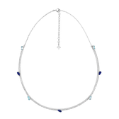 Imagem da oferta Colar Life Brisa Choker Prata Lápis Lazúli Topázio Azul