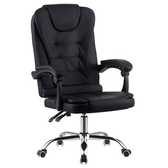 Imagem da oferta Cadeira Office Fortt Presidente Nantes Cpf01-p 120kg Base Cromada Com Rodinha Reclinável Preta