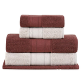 Imagem da oferta Buddemeyer Jogo de Toalhas Melissa Extra Soft Banho Bege/Marrom 5 peças