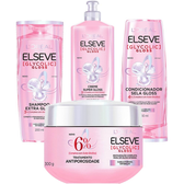 Imagem da oferta Kit Elseve Glycolic Gloss: Shampoo Condicionador Creme Tratamento Creme Para Pentear - Alto Brilho para Cabelo Danificad