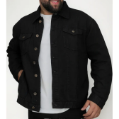 Imagem da oferta Jaqueta Masculina Plus Size Jeans Sarja Fit Colorida Casual