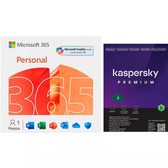 Imagem da oferta Microsoft 365 Personal 1 licença para 1 usuário Assinatura 3 meses + Kaspersky Antivírus Premium para 1 dispositivo L