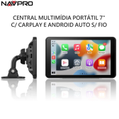 Imagem da oferta Central Multimidia Portatil 7" com suporte a Carplay / Android auto NAVPRO