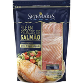 Imagem da oferta Filé em Pedaços de Salmão SE7E MARES 500g