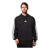 Imagem da oferta Moletom Masculino Essential 3 Stripes Com Capuz Preto adidas